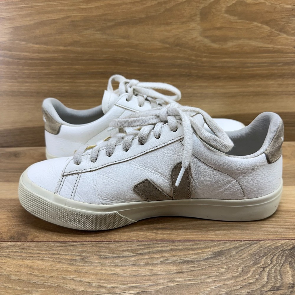 VEJA Camo White Low Top Sneakers Womens 7 EU 38 Walking Casual Shoes - Picture 6 of 11